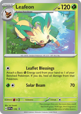 Pokémonkaart Leafeon nummer 170/14 uit de set Scarlet & Violet Black Star Promos (Scarlet & Violet)