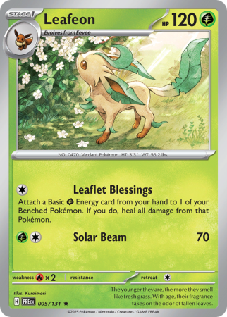 Pokémonkaart Leafeon nummer 5/131