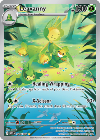 Pokémonkaart Leavanny nummer 89/86 uit de set White Flare (Scarlet & Violet)