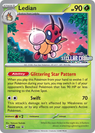 Pokémonkaart Ledian nummer 133/14 uit de set Scarlet & Violet Black Star Promos (Scarlet & Violet)