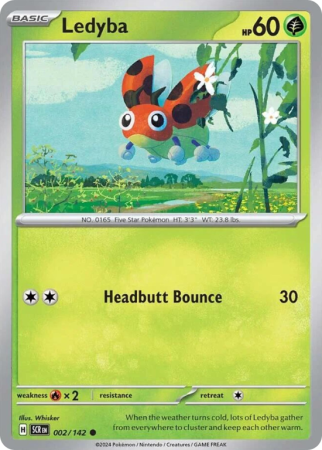 Pokémonkaart Ledyba nummer 2/142