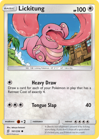 Lickitung 161/236 Sun & Moon Unified Minds
