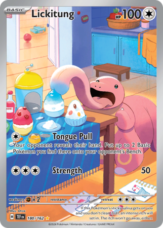 Pokémonkaart Lickitung nummer 180/162