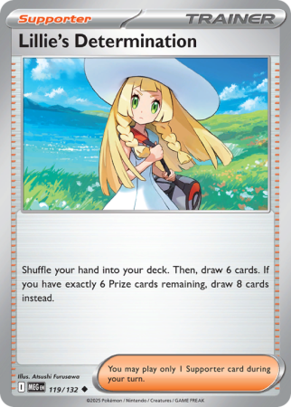 Pokémonkaart Lillie's Determination nummer 119/132 uit de set Mega Evolution
