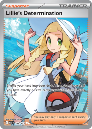 Pokémonkaart Lillie's Determination nummer 169/132 uit de set Mega Evolution