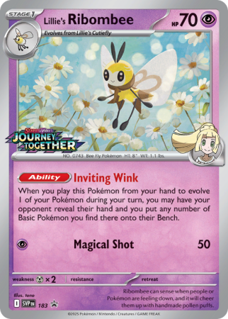 Pokémonkaart Lillie's Ribombee nummer 183/14