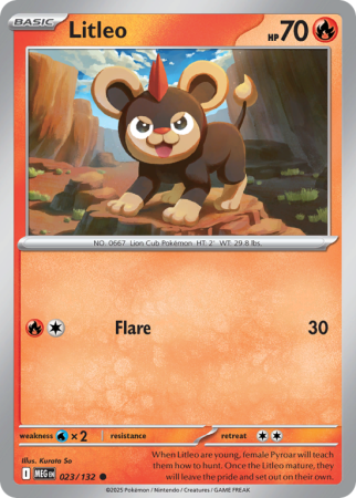 Pokémonkaart Litleo nummer 23/132