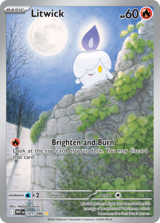 Pokémonkaart Litwick nummer 101/86
