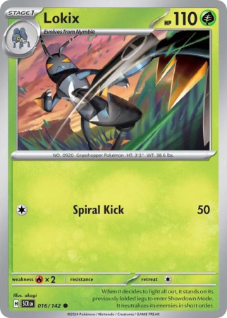 Pokémonkaart Lokix nummer 16/142 uit de set Stellar Crown (Scarlet & Violet)
