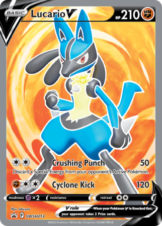 Pokémonkaart Lucario V nummer SWSH213/103
