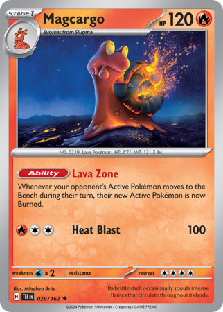 Pokémonkaart Magcargo nummer 29/162