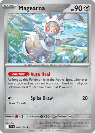 Pokémonkaart Magearna nummer 107/159 uit de set Journey Together (Scarlet & Violet)