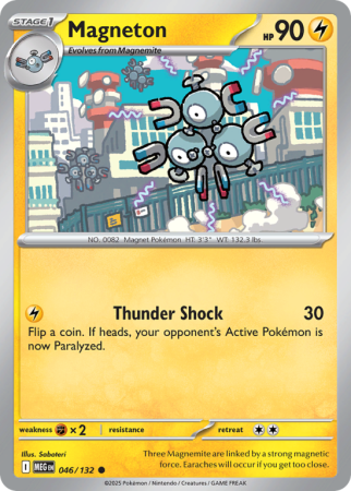 Pokémonkaart Magneton nummer 46/132