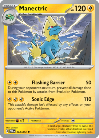 Pokémonkaart Manectric nummer 24/84