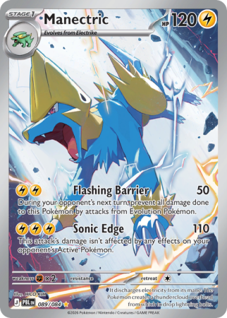 Pokémonkaart Manectric nummer 89/84