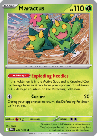 Pokémonkaart Maractus nummer 8/159