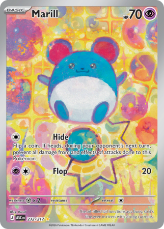 Pokémonkaart Marill nummer 232/217