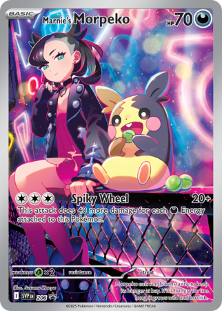 Pokémonkaart Marnie's Morpeko nummer 206/14