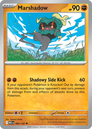 Pokémonkaart Marshadow nummer 80/132 uit de set Mega Evolution