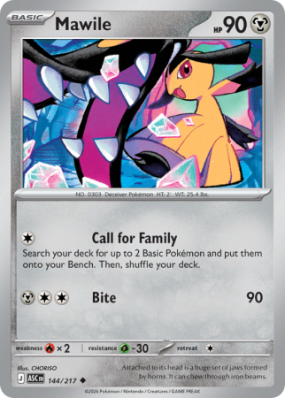 Pokémonkaart Mawile nummer 144/217 uit de set Ascended Heroes (Mega Evolution)