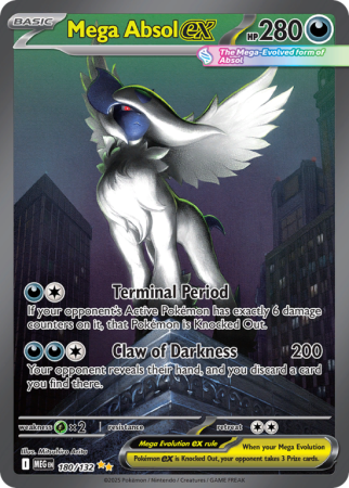 Pokémonkaart Mega Absol ex nummer 180/132