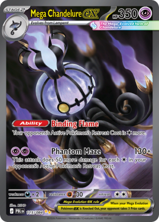 Pokémonkaart Mega Chandelure ex nummer 115/84