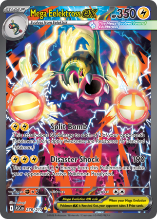 Pokémonkaart Mega Eelektross ex nummer 278/217
