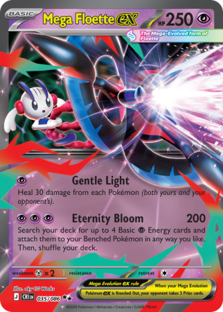 Pokémonkaart Mega Floette ex nummer 35/86 uit de set Chaos Rising (Mega Evolution)