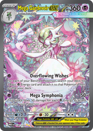 Pokémonkaart Mega Gardevoir ex nummer 178/132 uit de set Mega Evolution