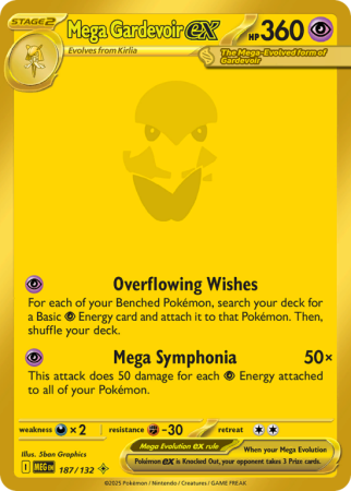 Pokémonkaart Mega Gardevoir ex nummer 187/132