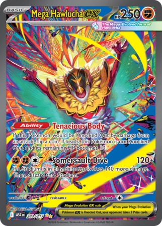 Pokémonkaart Mega Hawlucha ex nummer 283/217