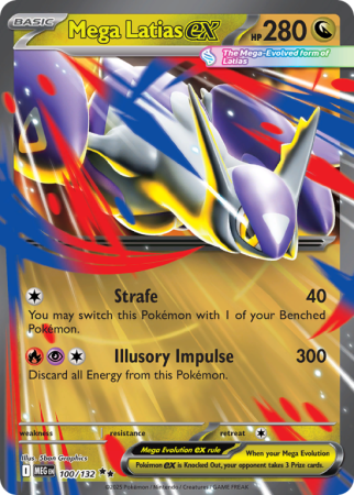 Pokémonkaart Mega Latias ex nummer 100/132