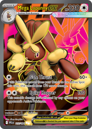 Pokémonkaart Mega Lopunny ex nummer 115/94