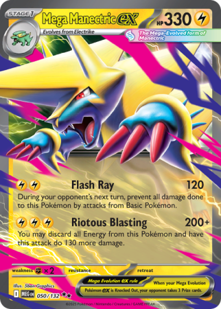 Pokémonkaart Mega Manectric ex nummer 50/132