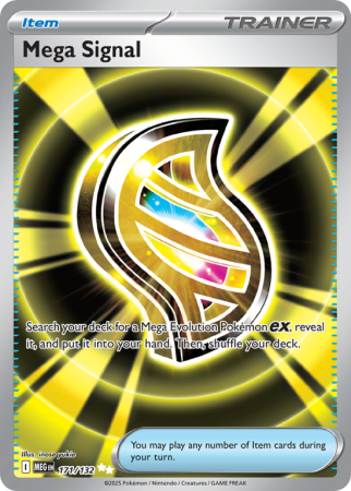 Pokémonkaart Mega Signal nummer 171/132 uit de set Mega Evolution