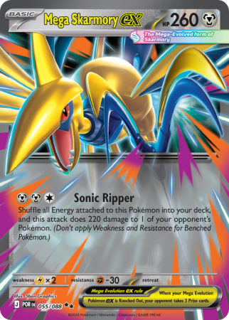 Pokémonkaart Mega Skarmory ex nummer 55/88