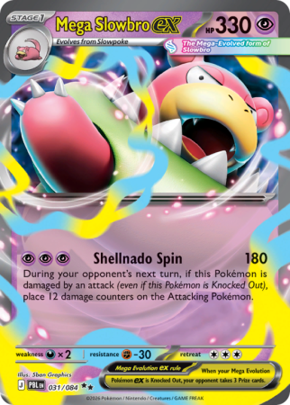 Pokémonkaart Mega Slowbro ex nummer 31/84 uit de set Pitch Black (Mega Evolution)