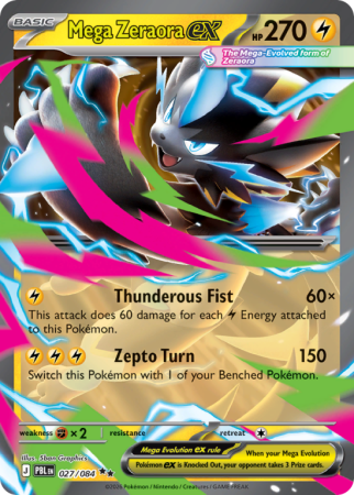 Pokémonkaart Mega Zeraora ex nummer 27/84