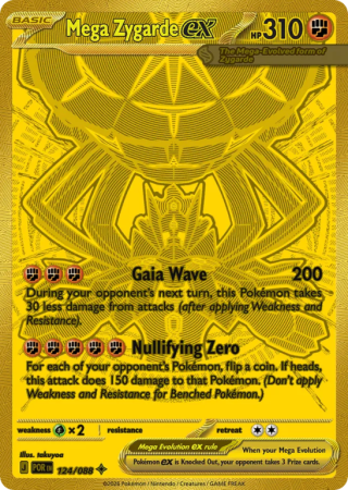 Pokémonkaart Mega Zygarde ex nummer 124/88