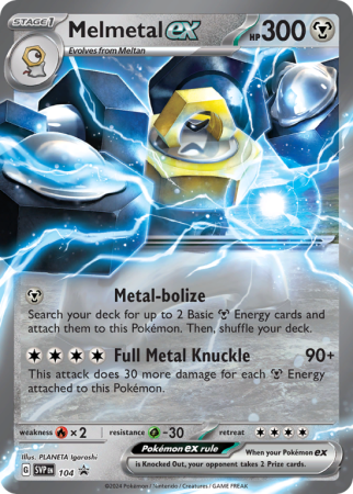 Pokémonkaart Melmetal ex nummer 104/14
