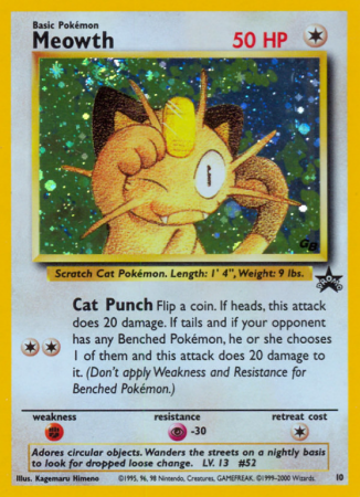 Meowth 10/53 Base Wizards Black Star Promos