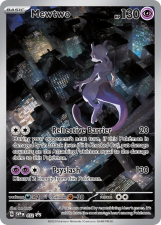 Pokémonkaart Mewtwo nummer 52/14 uit de set Scarlet & Violet Black Star Promos (Scarlet & Violet)