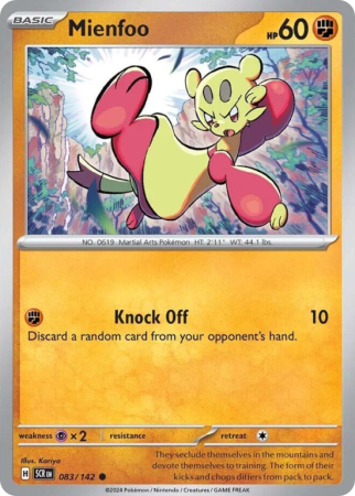 Pokémonkaart Mienfoo nummer 83/142