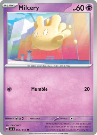 Pokémonkaart Milcery nummer 64/142