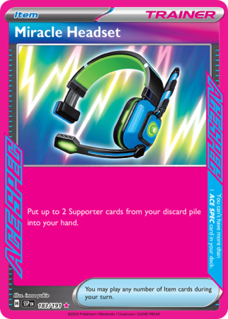 Pokémonkaart Miracle Headset nummer 183/191 uit de set Surging Sparks (Scarlet & Violet)