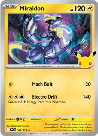 Pokémonkaart Miraidon nummer 062/128