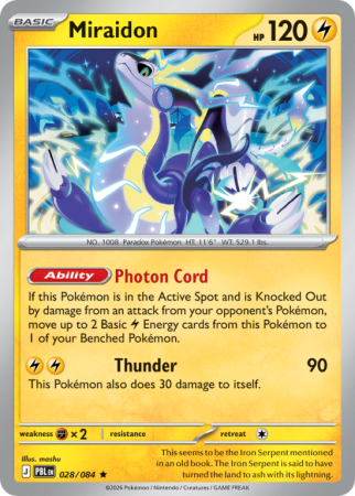 Pokémonkaart Miraidon nummer 28/84