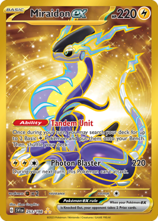 Pokémonkaart Miraidon ex nummer 253/198