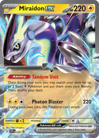 Pokémonkaart Miraidon ex nummer 28/14 uit de set Scarlet & Violet Black Star Promos (Scarlet & Violet)