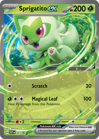 Pokémonkaart Sprigatito ex nummer 87/14